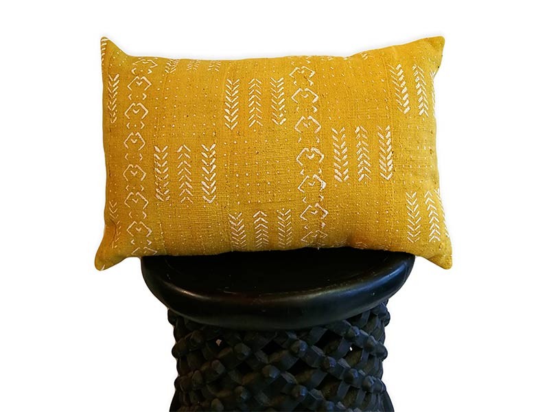 Yellow with white design Yellow with white design